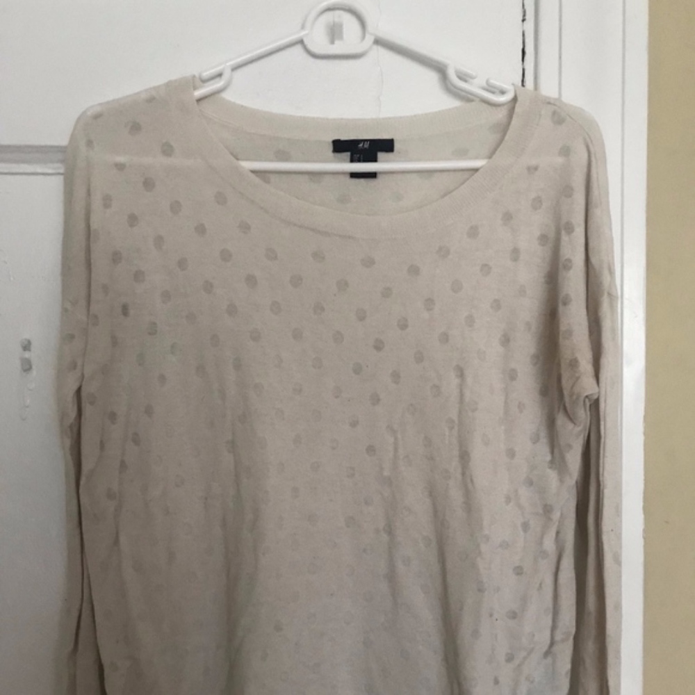 H&M | Champagne Polka Dot Sweater